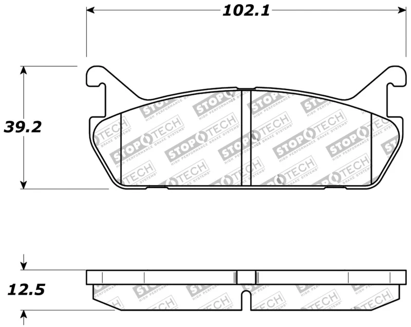 StopTech Performance 90-93 Mazda Miata Rear Brake Pads D525 - Image 3
