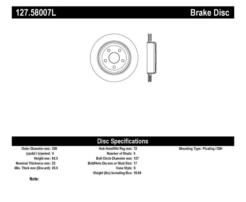 StopTech Slotted & Drilled Sport Brake Rotor 11-15 Jeep Grand Cherokee (Excludes SRT8) - Image 7
