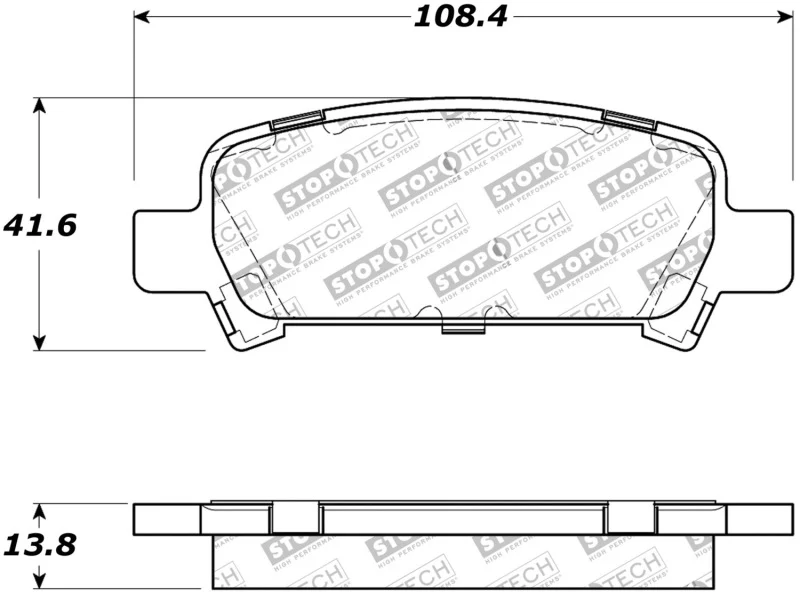 StopTech Street Touring 02-03 WRX Rear Brake Pads - Image 3