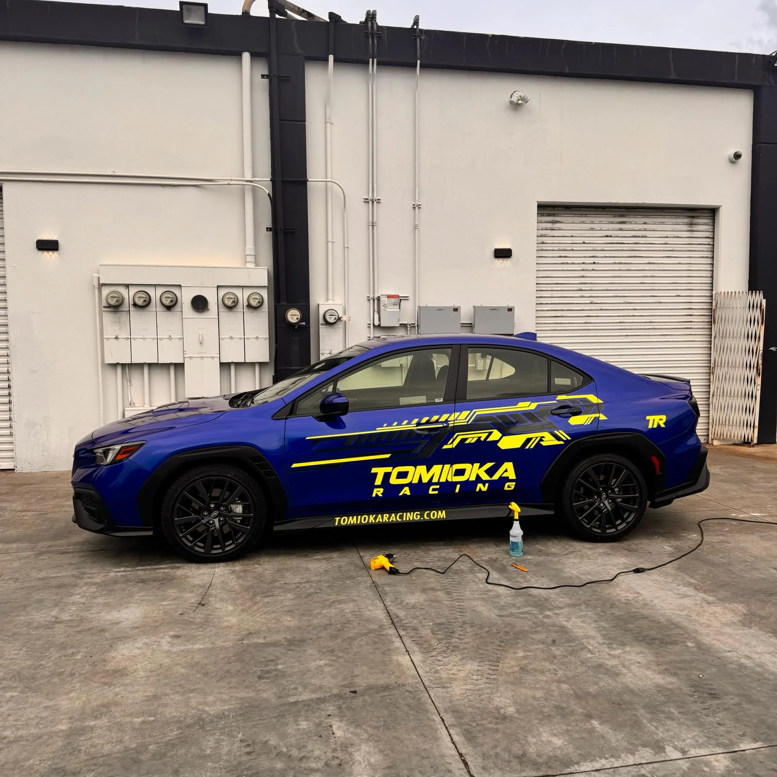 Tomioka Racing Car Decal Set (4 pcs) includes 2 x design 90"x15", and 2 x Tomioka Racing Logo 30"x8" Fits Subaru WRX 2023 - Image 2