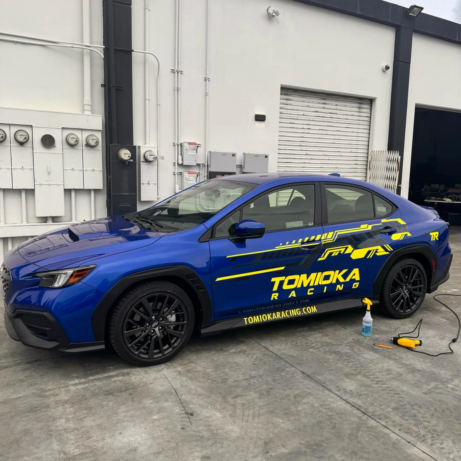 Tomioka Racing Car Decal Set (4 pcs) includes 2 x design 90"x15", and 2 x Tomioka Racing Logo 30"x8" Fits Subaru WRX 2023 - Image 3