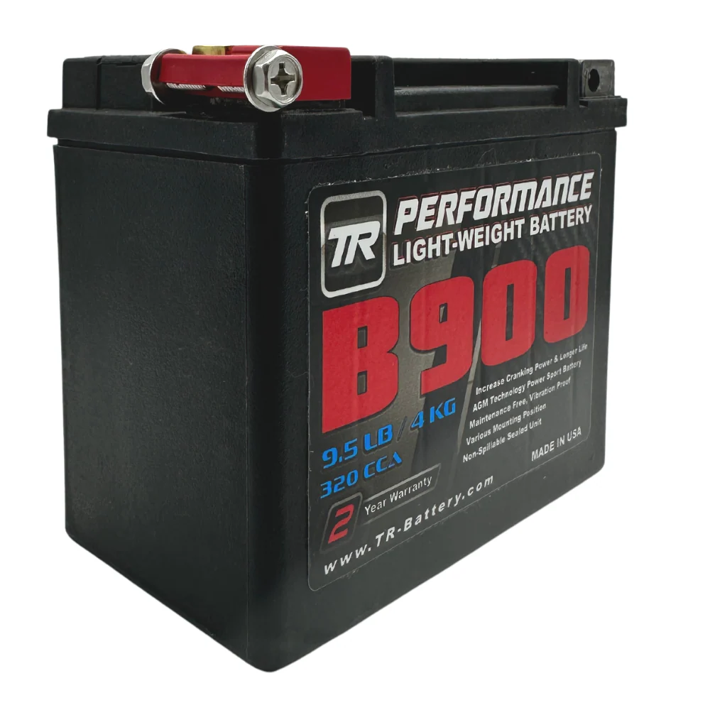 TR-B900 9LBS AGM Lightweight Battery Street Use Track Use Race Use Universal Fit with CTEK Battery Tender (Optional) - Image 3
