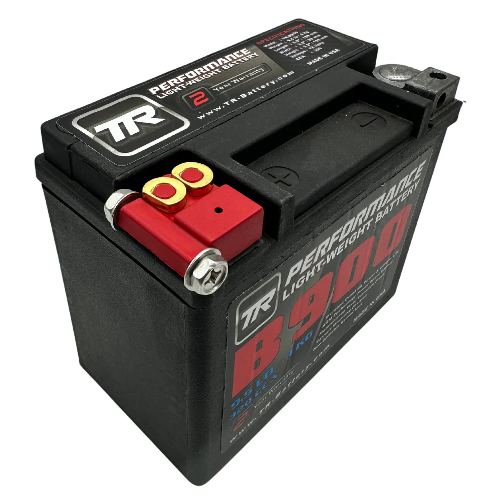 TR-B900 9LBS AGM Lightweight Battery Street Use Track Use Race Use Universal Fit with CTEK Battery Tender (Optional) - Image 4
