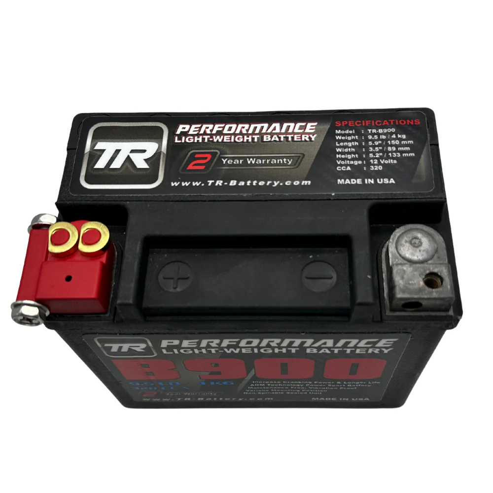 TR-B900 9LBS AGM Lightweight Battery Street Use Track Use Race Use Universal Fit with CTEK Battery Tender (Optional) - Image 5